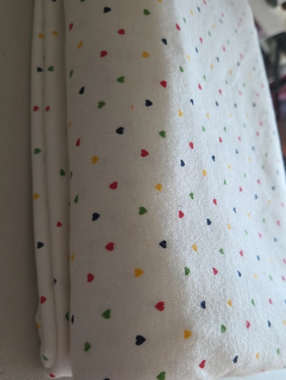 Hearts MULTI-COLOR Rainbow Colors Knit FABRIC 3.25 Yards